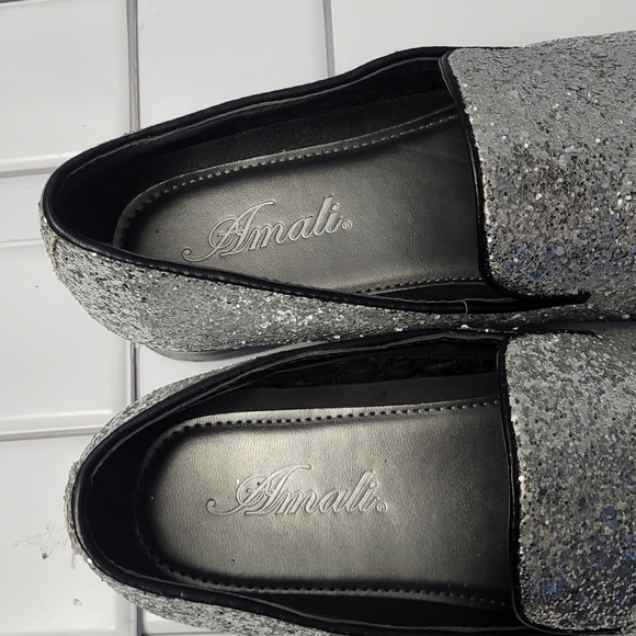 AMALI  Barnes Men’s Glitter Statement Loafer Oxford Shoe Size 10.5Color Silver main image 6